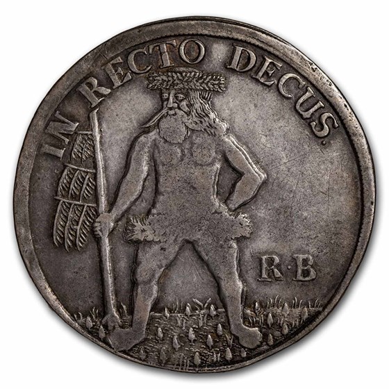 1711 German States Brunswick Silver Wild Man Thaler AU 1711 German States Brunswick Silver Wild Man Thaler AU