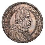 (1715) Italy Silver Piastra Clement XI AU-55 NGC (Papal)