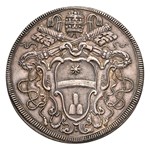 (1715) Italy Silver Piastra Clement XI AU-55 NGC (Papal)