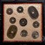 (1716-1865) Japanese 9 Coin Set in Cash Coin Frame