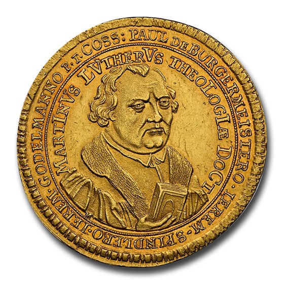 1717 Germany Gold 5 Ducats Martin Luther MS-63 NGC (Essl.) 1717 Germany Gold 5 Ducats Martin Luther MS-63 NGC (Essl.)