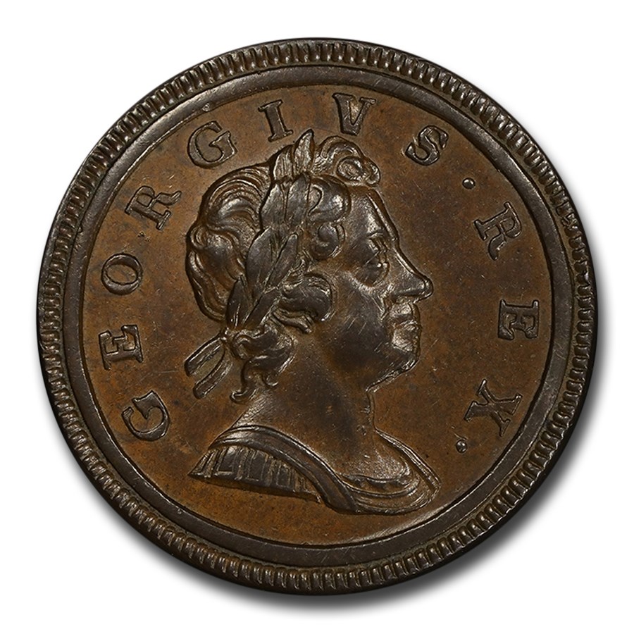 1717 Great Britain Half Penny George I PR-62 PCGS (Brown)