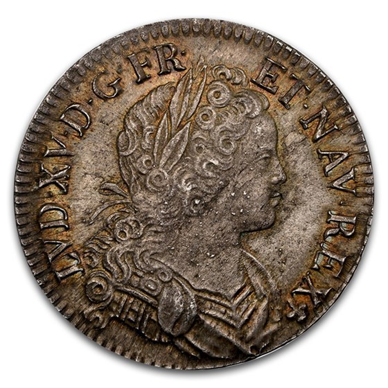 1718-A France Silver Ecu Louis XV MS-64 NGC