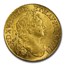 1718-D France Gold Louis d'Or Louis XV MS-64 PCGS