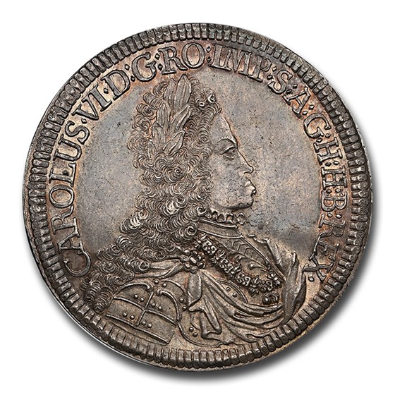 (1719) Austria Silver 2 Thaler Charles VI MS-62 NGC (1719) Austria Silver 2 Thaler Charles VI MS-62 NGC