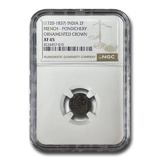 (1720-1837) French Indo-China 2 Fanon XF-45 NGC