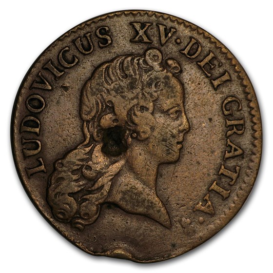 1720 AA French Colonies Half Sol VF (Chopmark) 1720 AA French Colonies Half Sol VF (Chopmark)