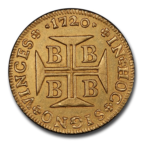 Buy 1720B Brazil Gold 4000 Reis MS62 PCGS APMEX