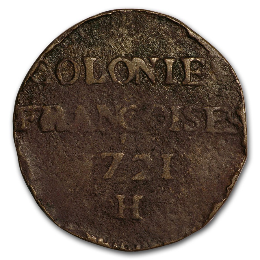 Buy 1721-H French Colonies 9 Deniers VG (Details) | APMEX