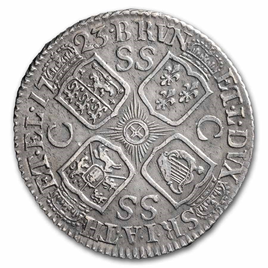 1723 Great Britain Silver Shilling George I AU