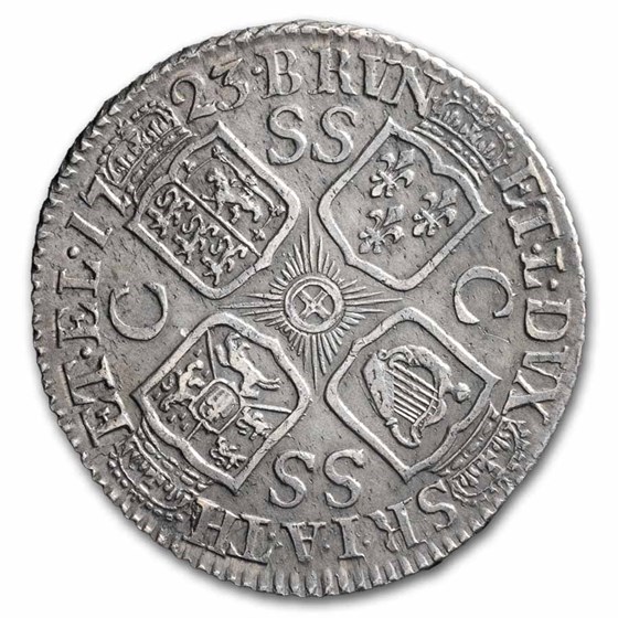 1723 Great Britain Silver Shilling George I AU 1723 Great Britain Silver Shilling George I AU