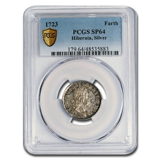 1723 Hibernia Farthing Silver Pattern SP-64 PCGS 1723 Hibernia Farthing Silver Pattern SP-64 PCGS