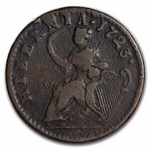 1723 Hibernia Half Penny VF