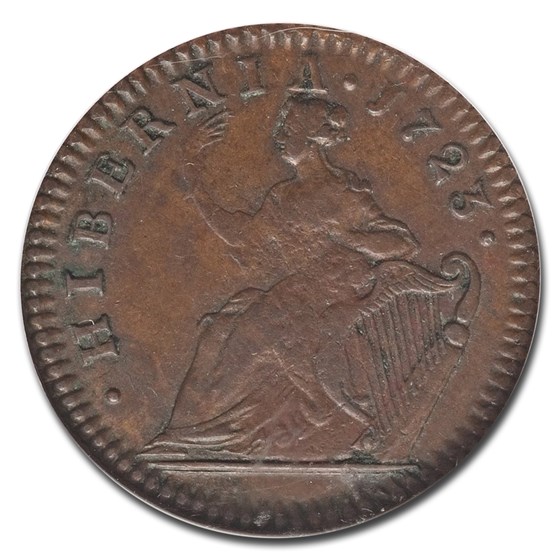 Buy 1723 Wood's Hibernia Half penny AU55 NGC APMEX