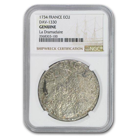 1726-A France Ecu Genuine NGC (La Dromadaire Shipwreck) 1726-A France Ecu Genuine NGC (La Dromadaire Shipwreck)