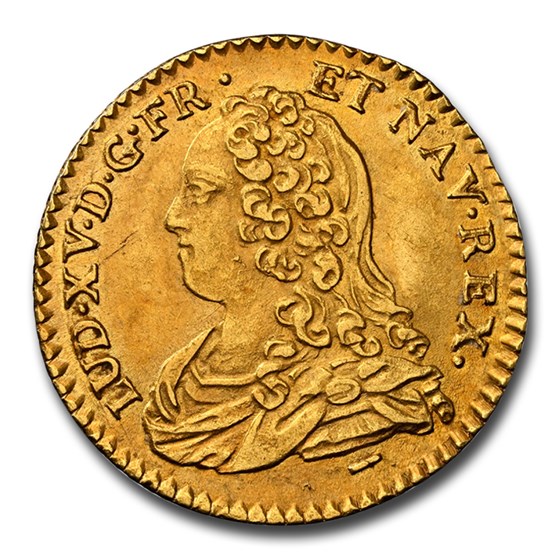 1726-W France Gold 1/2 Louis d'Or Louis XV MS-61 NGC 1726-W France Gold 1/2 Louis d'Or Louis XV MS-61 NGC