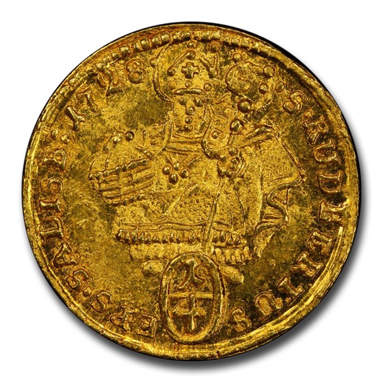 1728 Austria Gold 1/4 Ducat MS-65 PCGS (Salzburg) 1728 Austria Gold 1/4 Ducat MS-65 PCGS (Salzburg)