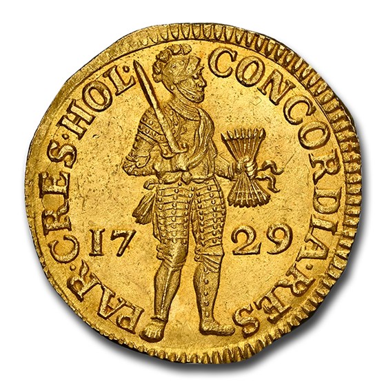1729 Netherlands Gold Ducat MS-65 NGC 1729 Netherlands Gold Ducat MS-65 NGC