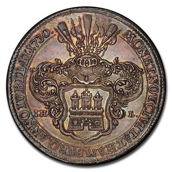 1730 German States Hamburg Silver Thaler MS-64 PCGS 1730 German States Hamburg Silver Thaler MS-64 PCGS