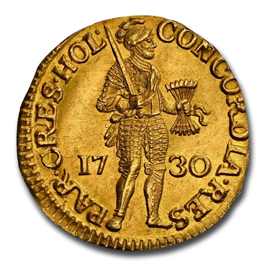 1730 Netherlands Gold Ducat MS-62 NGC (Holland)