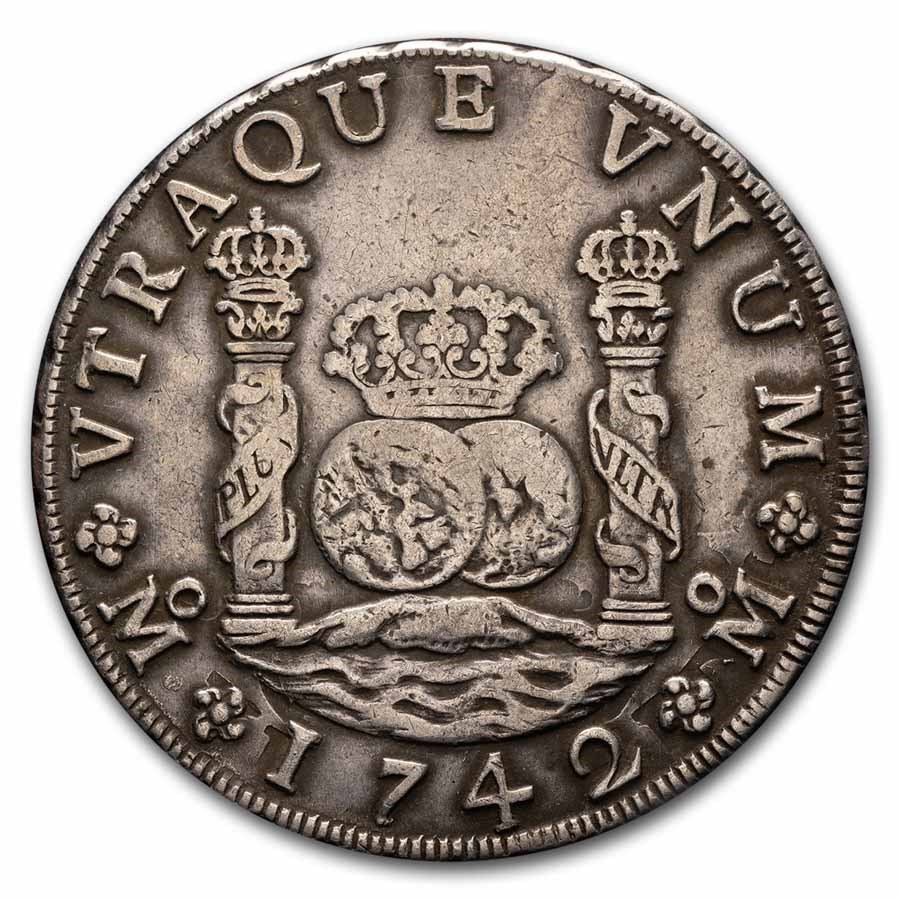 1732-1771 Mexico Silver 8 Reales "Pillar Dollar" Avg Circ