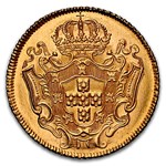 1732-M Brazil Gold 12800 Reis Joao V MS-63 NGC