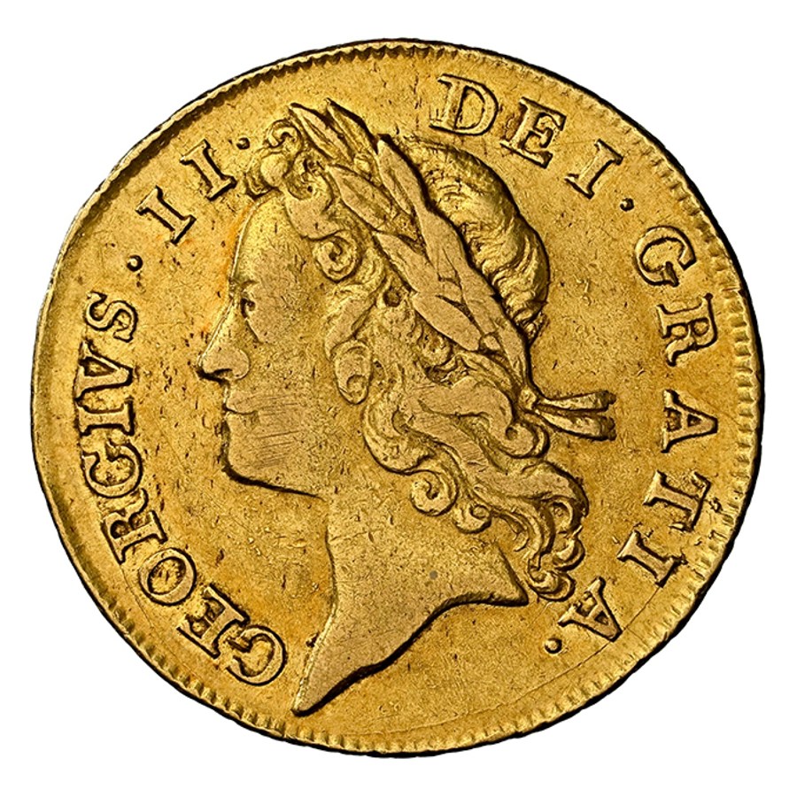 1733 Great Britain Gold Guinea George II XF-45 NGC