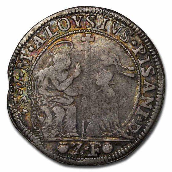 1735 Italian States Venice Silver Ducato Alvise Pisani VF