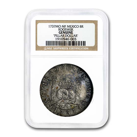 Buy 1737 Mo-MF Mexico Silver 8 Reales NGC (Rooswijk Shipwreck) | APMEX