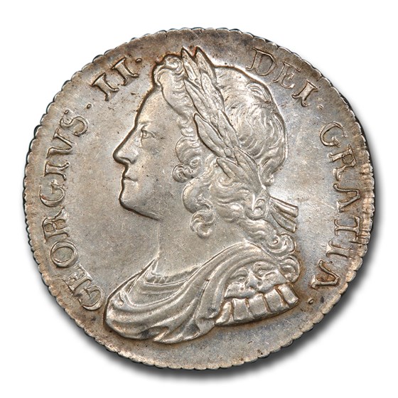 1739 Great Britain Silver Shilling George II MS-62 PCGS 1739 Great Britain Silver Shilling George II MS-62 PCGS