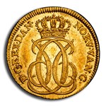 1740 Denmark Gold Ducat AU-58 PCGS