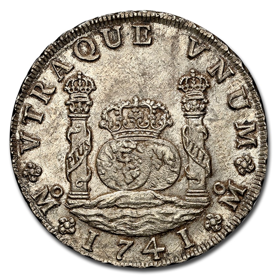 1741-Mo MF Mexico Silver 8 Reales Pillar Dollar MS-63 NGC