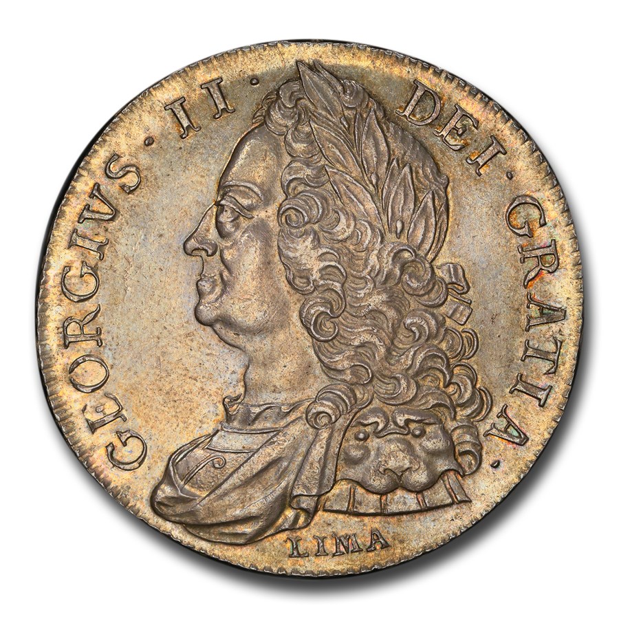 1746 Great Britain Silver Crown George II MS-63 PCGS