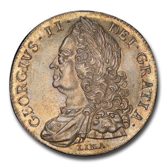 1746 Great Britain Silver Crown George II MS-63 PCGS 1746 Great Britain Silver Crown George II MS-63 PCGS