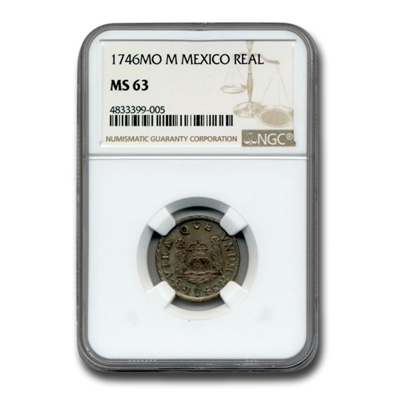 1746 Mo-M Mexico 1 Real MS-63 NGC 1746 Mo-M Mexico 1 Real MS-63 NGC