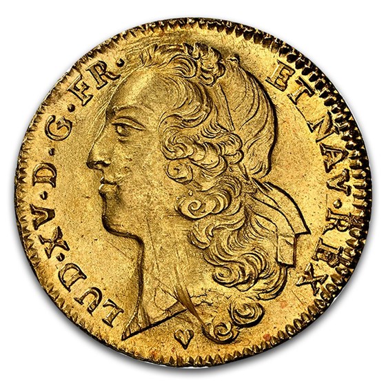 1747-BB France Gold 2 Louis d'Or Louis XV MS-63 NGC