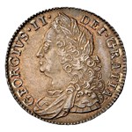 1750 Great Britain Silver 1/2 Crown George II MS-63 NGC