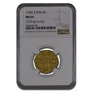 1750-L Peru Gold 4 Escudo Ferdinand VI MS-64 NGC (13.51 G La Luz) 1750-L Peru Gold 4 Escudo Ferdinand VI MS-64 NGC (13.51 G La Luz)