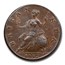 1752 Great Britain Half Penny George II MS-63 NGC (Brown)