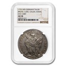 1753 German States Brun-Lune-Calen-Hann Silver Thaler AU-58 NGC 1753 German States Brun-Lune-Calen-Hann Silver Thaler AU-58 NGC