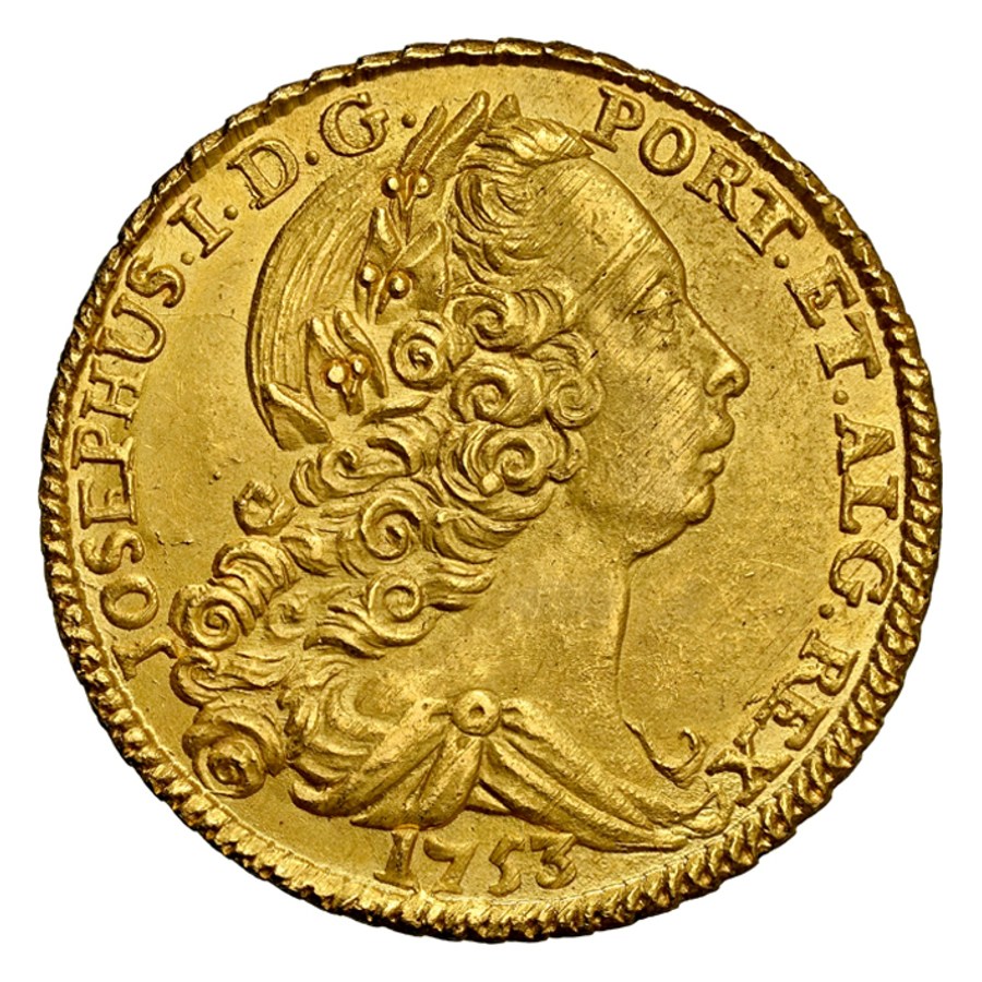 1753 Portugal Gold 4 Escudos Jose I MS-64 NGC