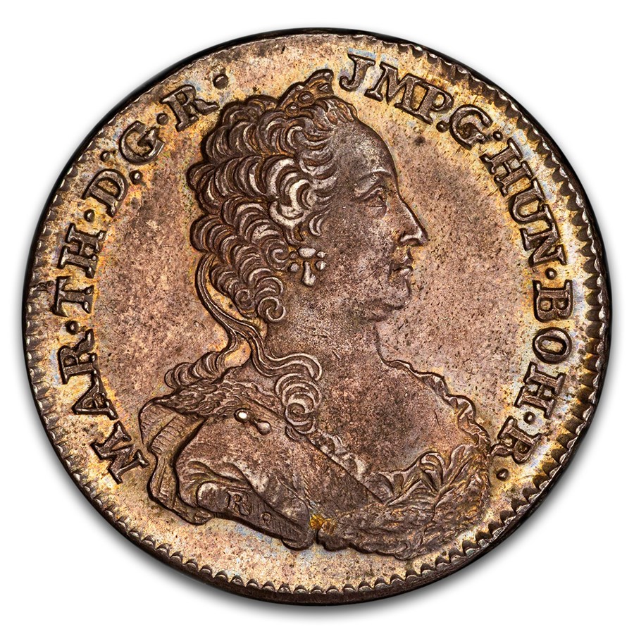 1754 Austrian Netherlands Silver 1/2 Ducaton Theresa MS-62 PCGS