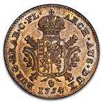 1754 Austrian Netherlands Silver 1/2 Ducaton Theresa MS-62 PCGS