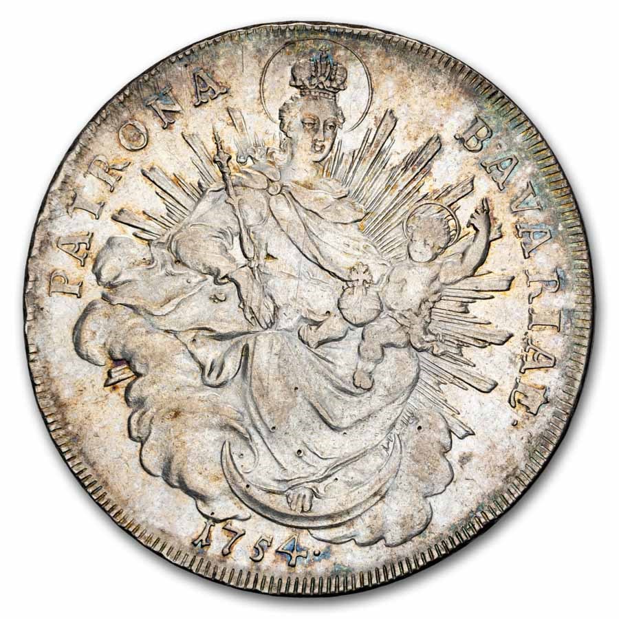 1754 German States Bavaria Silver Thaler AU