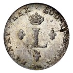 1756-A French Colonies Silver Sou MS-64 PCGS