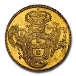 1756-B Brazil Gold 6400 Reis Jose I MS-65 NGC