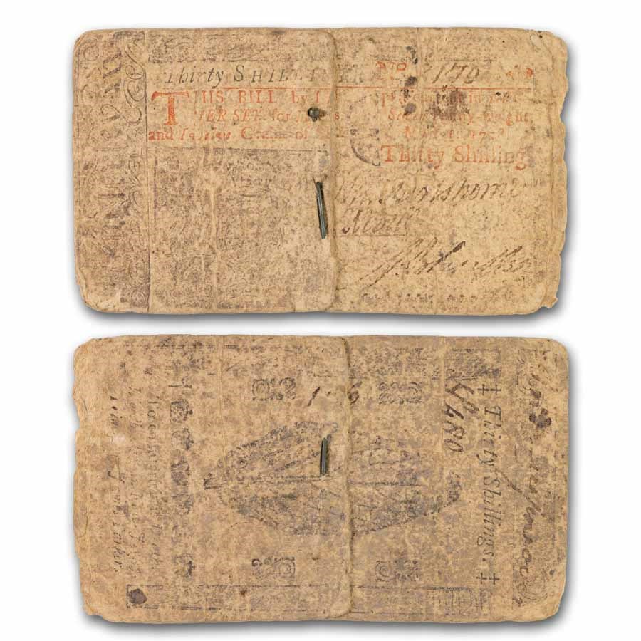 1758 30 Shillings New Jersey 5/1/1758 VG Dtls (Fr#NJ-116) Nail