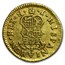 1758 M JV Spain Gold 1/2 Escudo Ferdinand VI VF