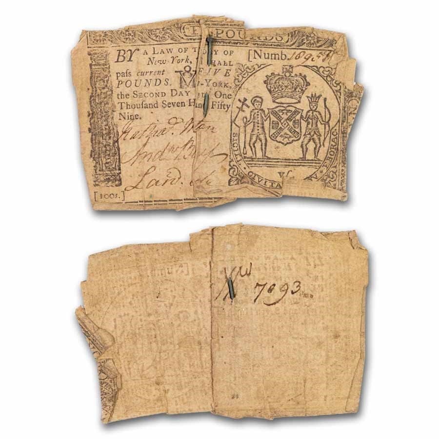 1759 5 Pounds New York 4/2/59 F Details (Fr#NY-156) Nail Cancel