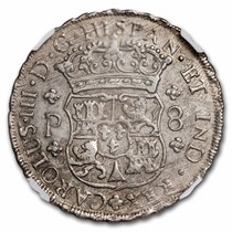 Buy 1760-G P Guatemala Silver 8 Reales XF-40 NGC | APMEX Buy 1760-G P Guatemala Silver 8 Reales XF-40 NGC | APMEX